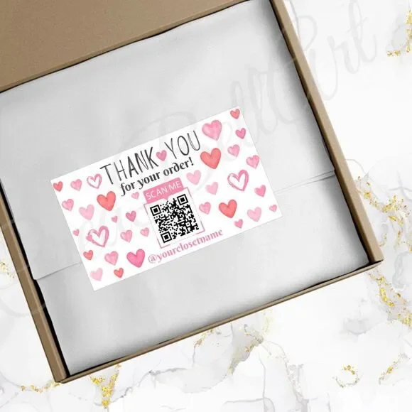 120 Pack QR Personalized Thank You Cards & Stickers - Picture 7 of 8